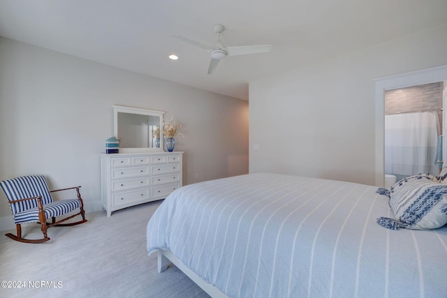 7 S Waterfront Pl, Hampstead, NC 28443 - bedroom with ceiling fan, carpet flooring, and recessed lighting