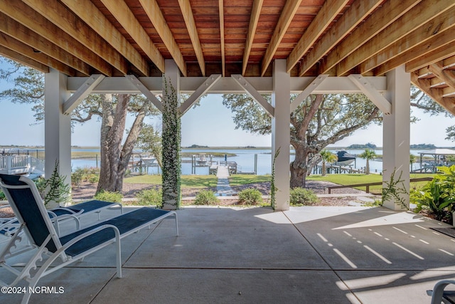 7 S Waterfront Pl, Hampstead, NC 28443 - view of patio featuring a water view