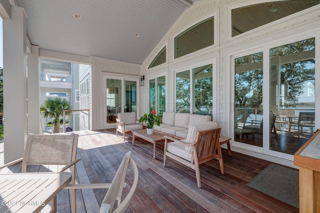 7 S Waterfront Pl, Hampstead, NC 28443 - sunroom / solarium with an outdoor hangout area and a wealth of natural light