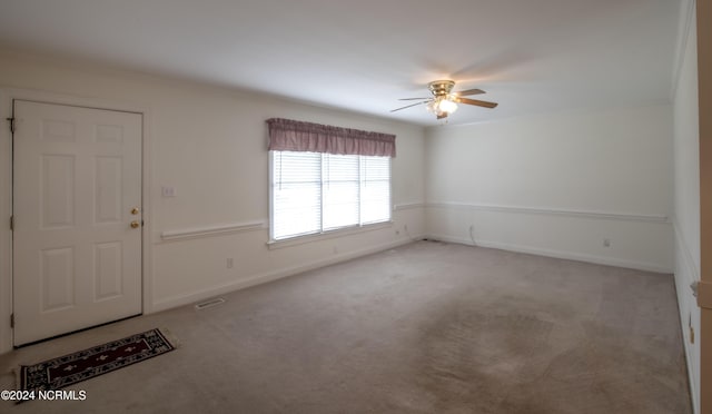 7724 US Highway 264a, Bailey, NC 27807 - spare room with ceiling fan, carpet flooring, and baseboards