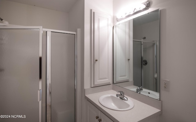 7724 US Highway 264a, Bailey, NC 27807 - bathroom with a shower stall and vanity