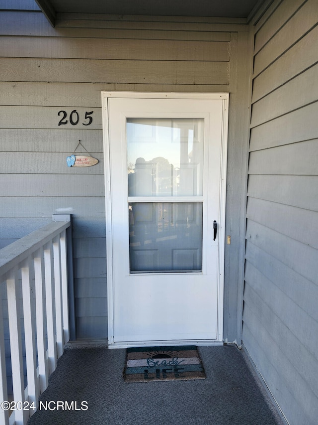 view of doorway to property