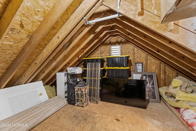 view of attic