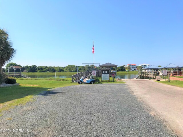 view of road featuring a water view