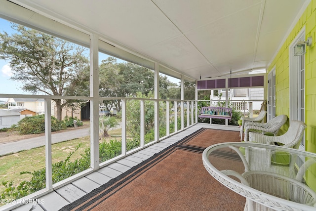 view of sunroom