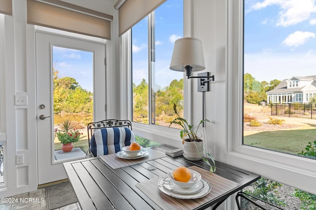 sunroom featuring a healthy amount of sunlight