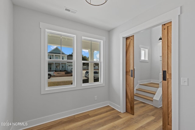 interior space featuring light hardwood / wood-style flooring