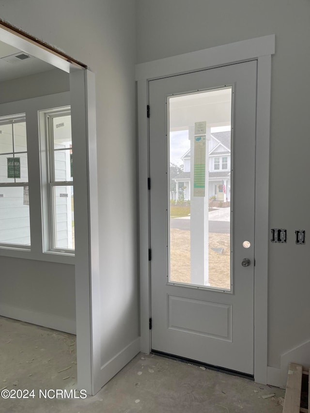 doorway featuring a wealth of natural light