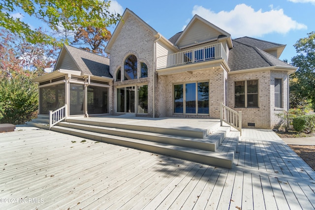 exterior space with a sunroom