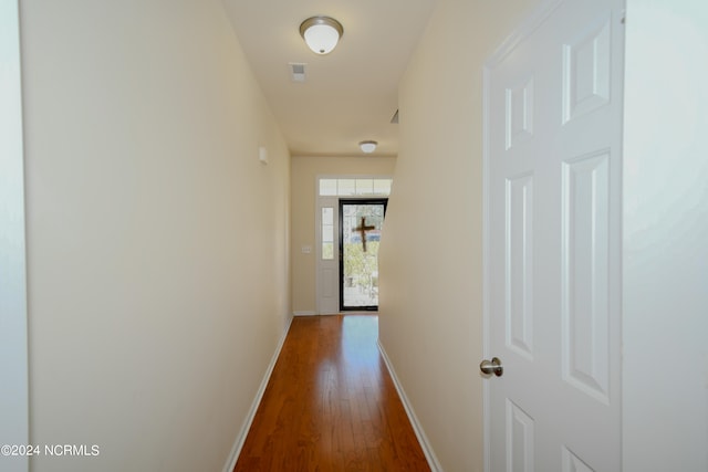 hall featuring hardwood / wood-style floors