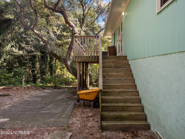 exterior space with a wooden deck