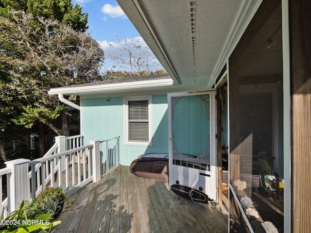 view of wooden deck