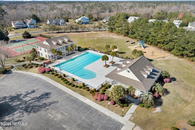 birds eye view of property