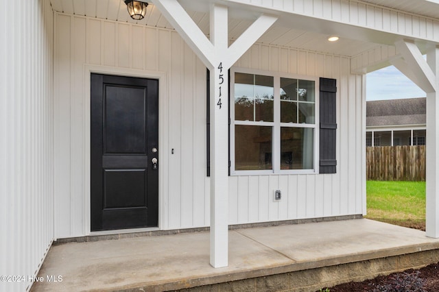 view of doorway to property