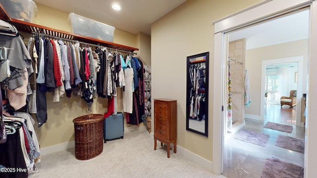 view of walk in closet