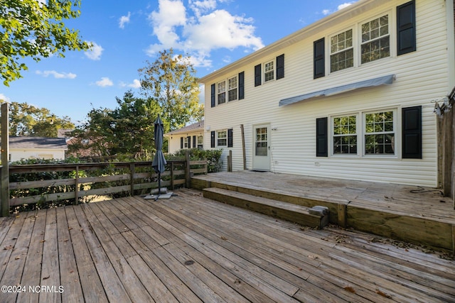 view of wooden deck