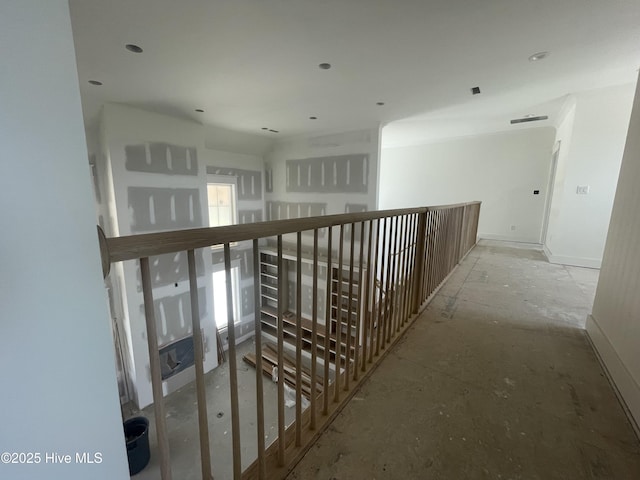 3413 Autumn Breeze Ct, Grimesland, NC 27837 - hall with an upstairs landing