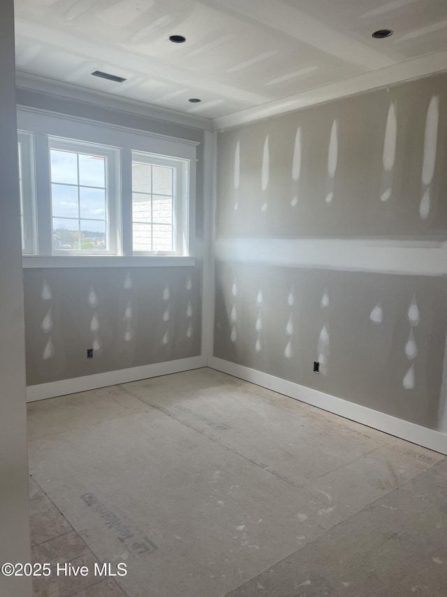 3413 Autumn Breeze Ct, Grimesland, NC 27837 - spare room featuring ornamental molding