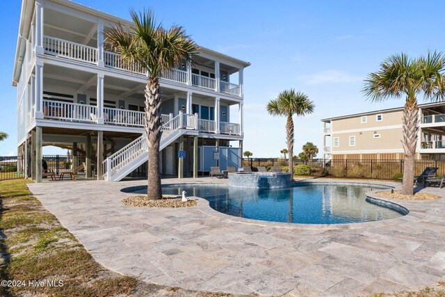 view of pool with a patio