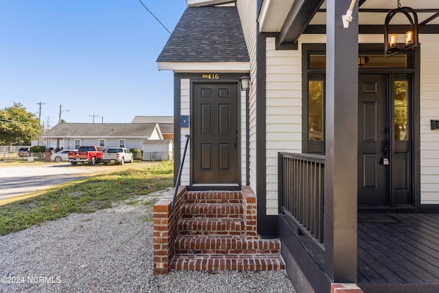 view of doorway to property