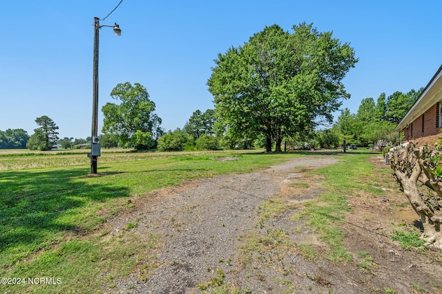 exterior space with a rural view