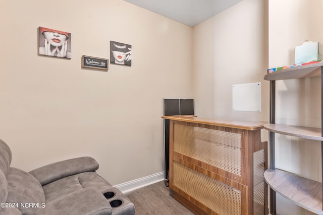 interior space featuring dark hardwood / wood-style flooring