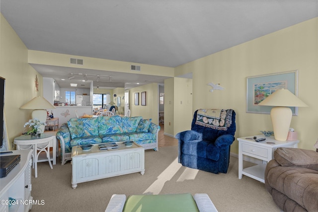 view of carpeted living room