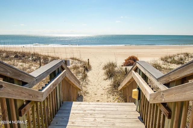 property view of water with a view of the beach