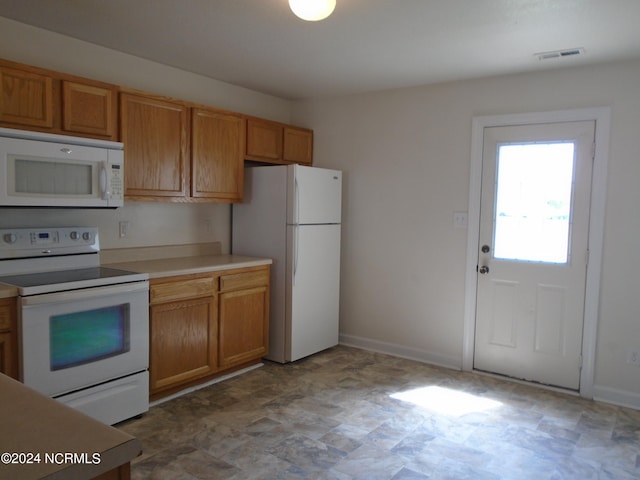 kitchen with white appliances