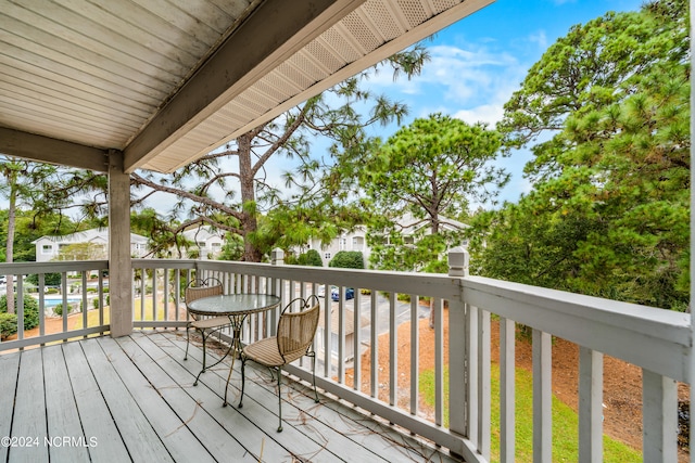 view of wooden deck