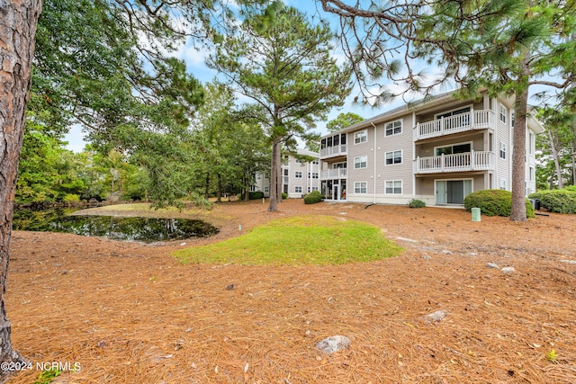 exterior space with a balcony