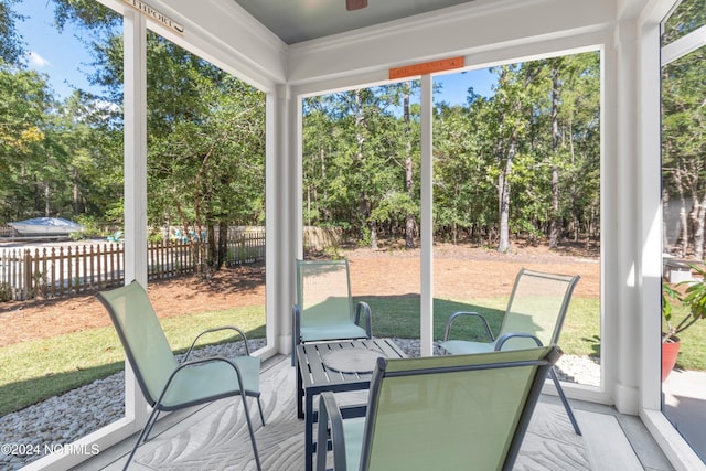 view of sunroom