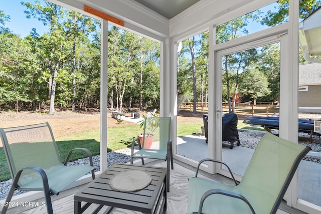 view of sunroom