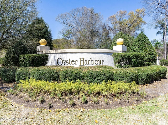 view of community sign