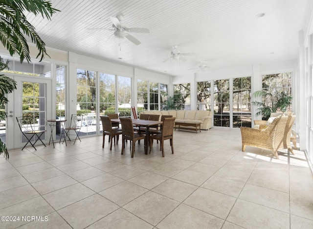 view of sunroom / solarium