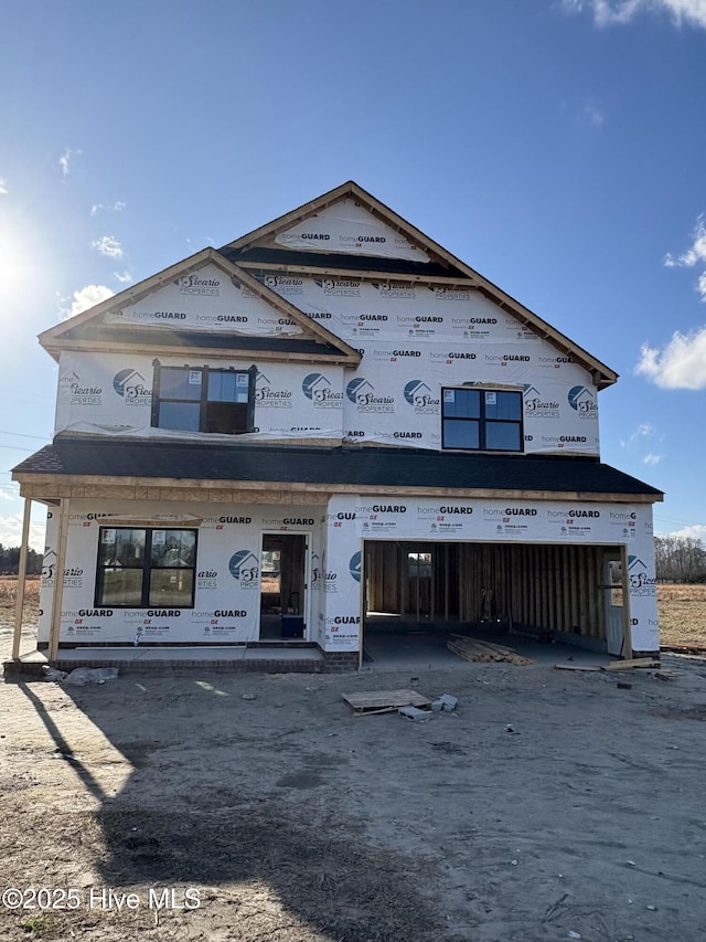 view of unfinished property