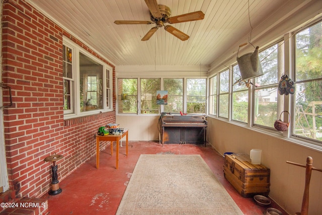 sunroom / solarium with wooden ceiling and plenty of natural light