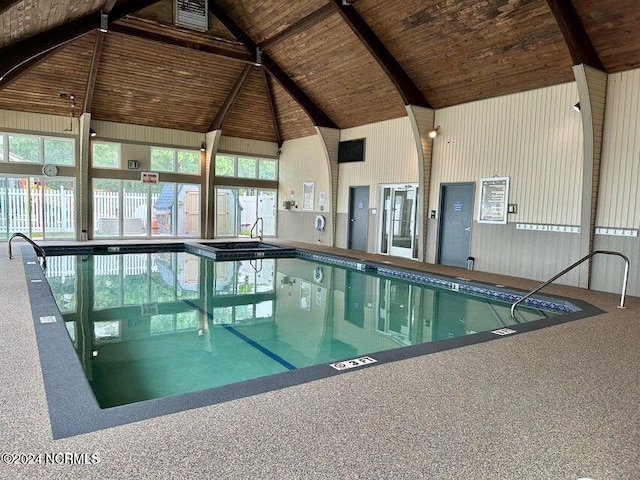 view of swimming pool with sink