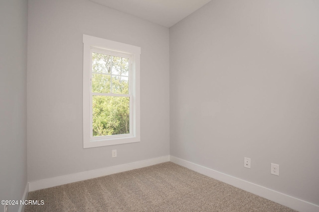 view of carpeted spare room