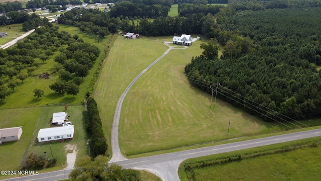 drone / aerial view featuring a rural view