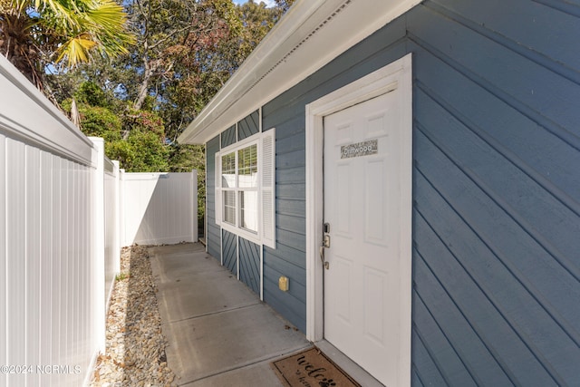 view of doorway to property