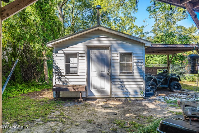 view of outbuilding