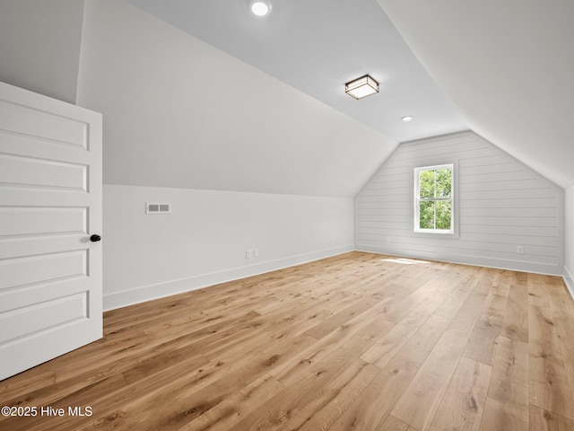 103 Cumberland St, Newport, NC 28570 - additional living space featuring vaulted ceiling and light wood-style flooring