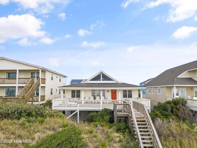 rear view of house with a deck