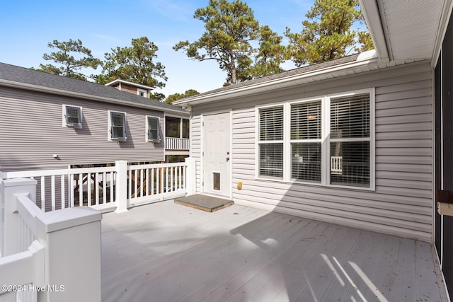 view of patio / terrace with a wooden deck