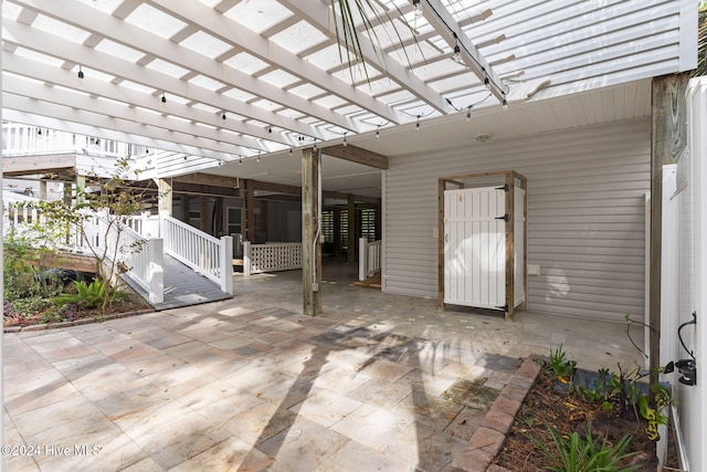 view of patio / terrace with a pergola