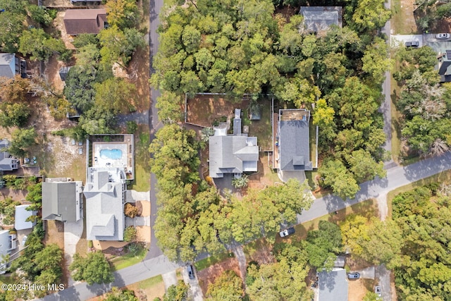 aerial view with a residential view