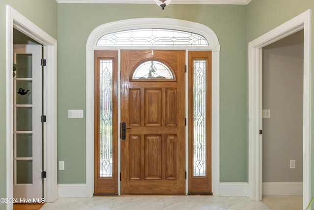 view of entrance foyer