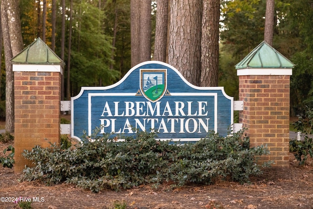 view of community sign