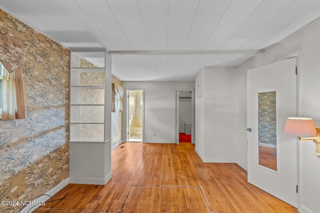 corridor featuring light hardwood / wood-style floors and a healthy amount of sunlight